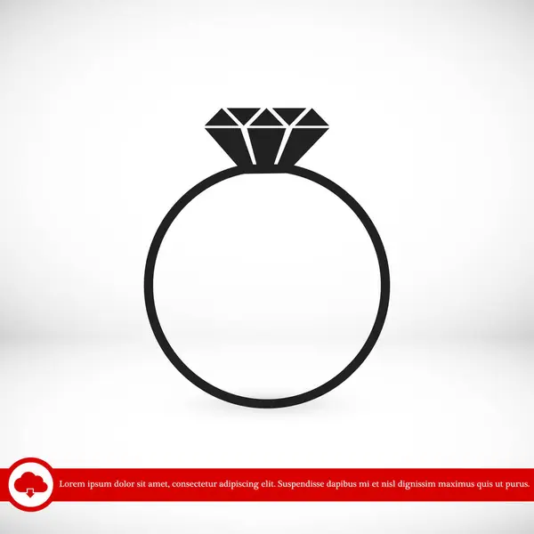 Icono de anillo signo — Vector de stock