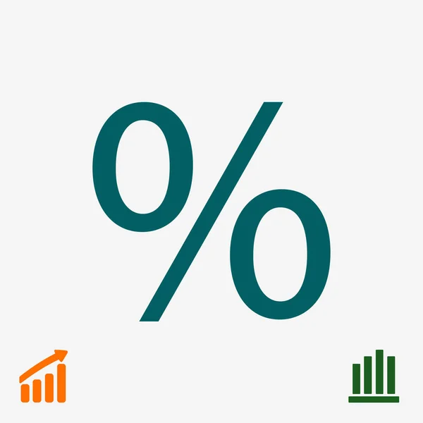 Ícone sinal percentual — Vetor de Stock