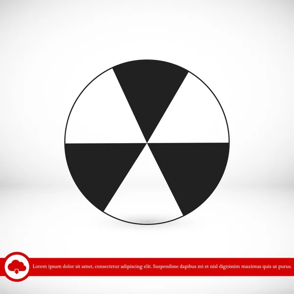放射性标记图标 — 图库矢量图片