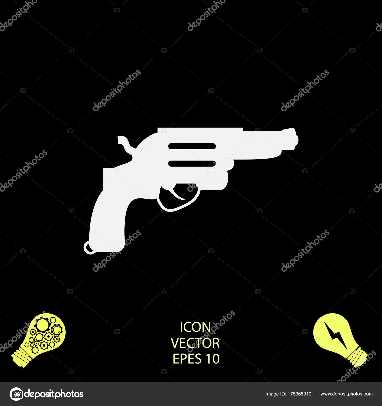 Revolver Icon Vector Best Flat Icon Eps Stock Vector by ©SimVA 175368910
