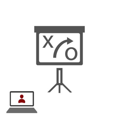 sunum işareti simgesi, vektör en iyi düz simgesini Eps