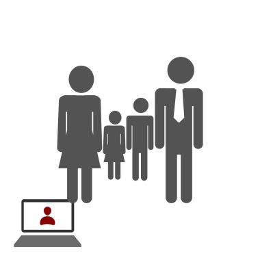 Aile kutsal kişilerin resmi, vektör en iyi düz simgesini Eps