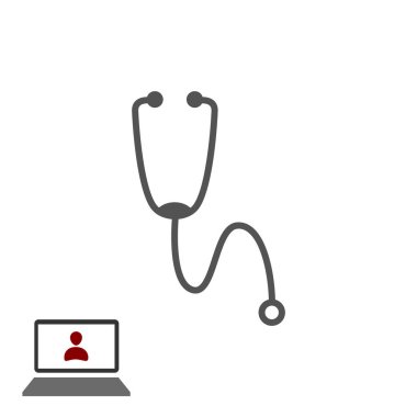 Stetoskop kutsal kişilerin resmi, vektör en iyi düz simgesini Eps