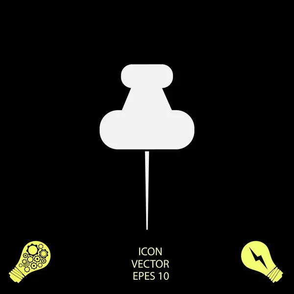 Pins Symbol Vektor Bestes Flaches Icon Eps — Stockvektor