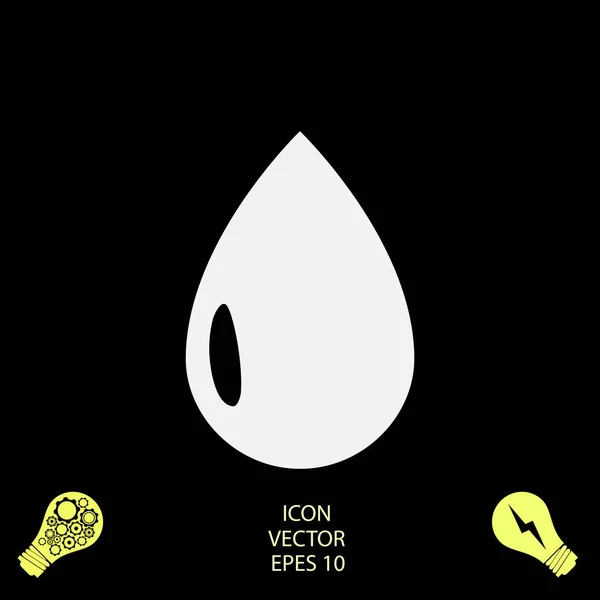 ブラック ドロップ アイコンのベクトル図 — ストックベクタ