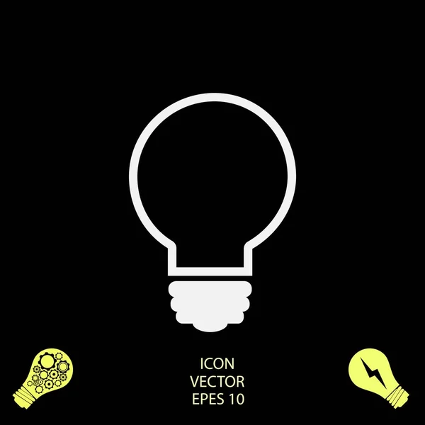 Glühbirnen Symbol Vektorillustration — Stockvektor