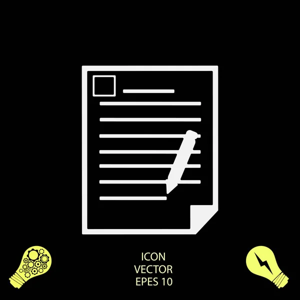 Offise Dokument Symbol Vektor Bestes Flaches Symbol Eps — Stockvektor