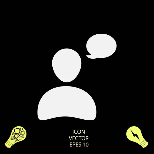Chat Symbol Vektor Bestes Flaches Symbol Eps — Stockvektor
