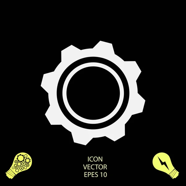 Icône Signe Engrenage Illustration Vectorielle — Image vectorielle