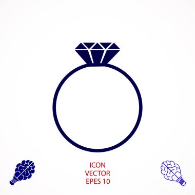 Yüzük vektör simgesi, vektör en iyi düz simgesini Eps