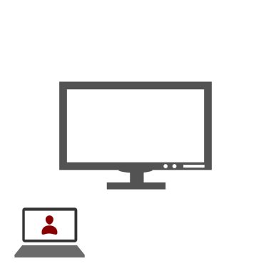 Ekibimizi bilgisayar vektör ikon, vektör en iyi düz simgesini Eps