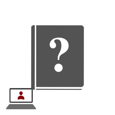 kutsal kişilerin resmi, vektör en iyi düz simgesini Eps kitap ve bir soru işareti