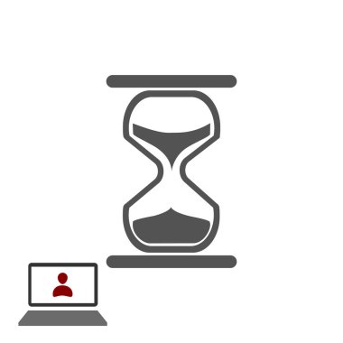 kum saati vektör simgesi, vektör en iyi düz simgesini Eps