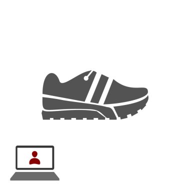 Koşu Ayakkabı kutsal kişilerin resmi, vektör en iyi düz simgesini Eps