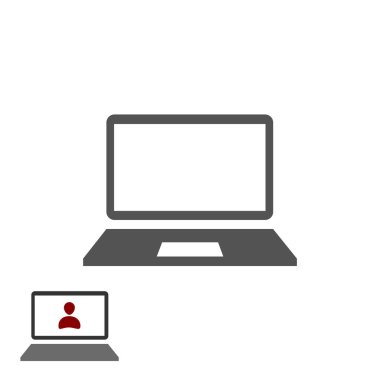 Bilgisayar işareti simgesi, vektör çizim