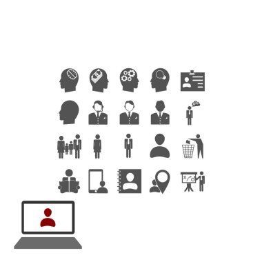 İş adama ikonları/simgeleri, en iyi düz simgesini Eps vektör