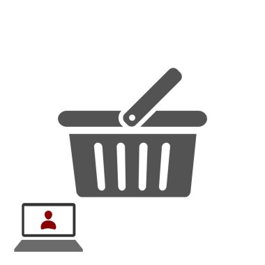 sepet simgesi, vektör en iyi düz simgesini Eps