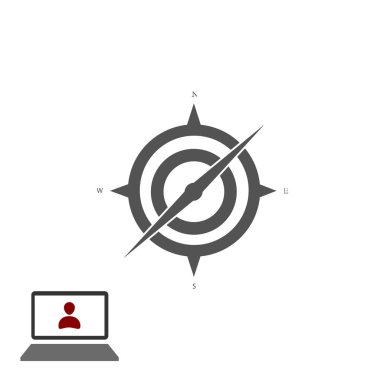 Pusula simgesini, en iyi düz simgesini Eps vektör