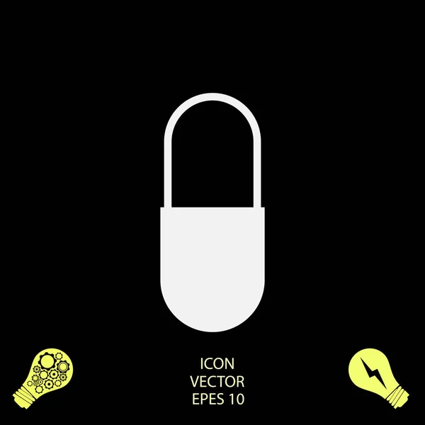 Kapselsymbol Vektor Bestes Flaches Icon Eps — Stockvektor