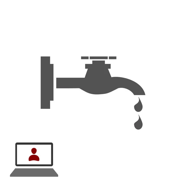 Faucet Icon Vector Best Flat Icon Eps — Stock Vector