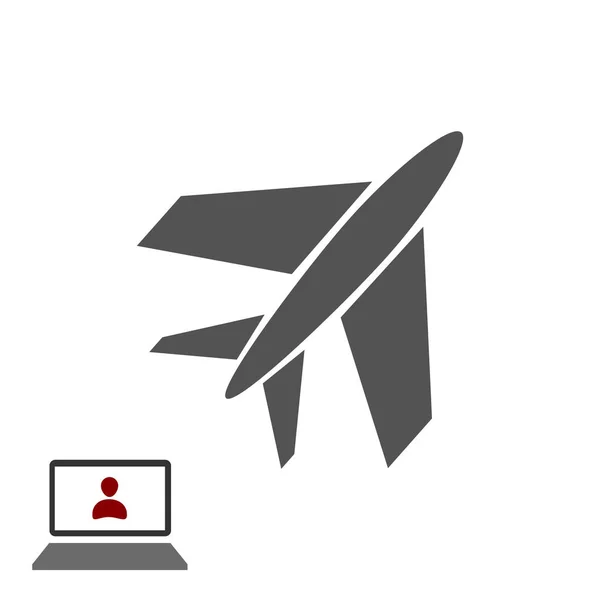 Αεροπλάνο Σύμβολο Εικονίδιο Εικονογράφηση Διάνυσμα — Διανυσματικό Αρχείο