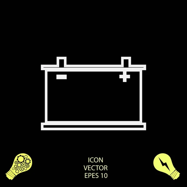 Icône Batterie Voiture Vecteur Eps Vecteur Meilleure Icône Plate Eps — Image vectorielle