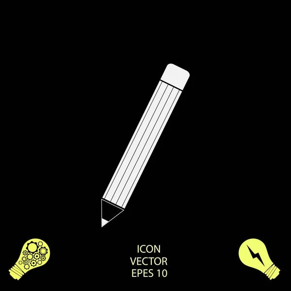 Icono Del Lápiz Vector Mejor Icono Plano Eps — Vector de stock
