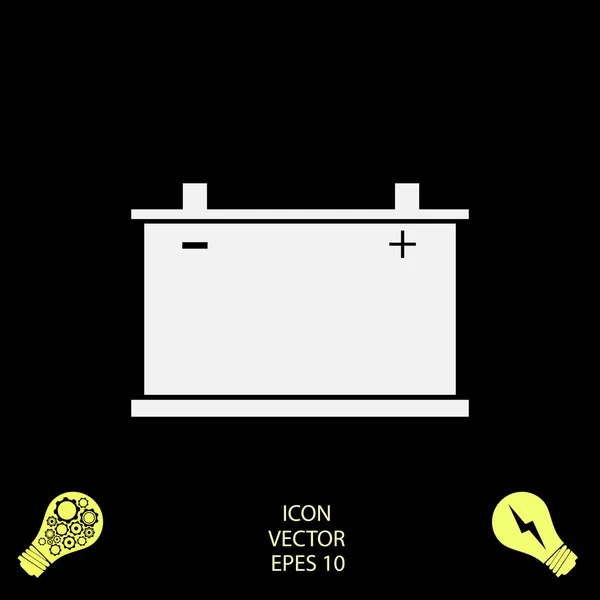 Icône Batterie Voiture Vecteur Vecteur Meilleure Icône Plate Eps — Image vectorielle
