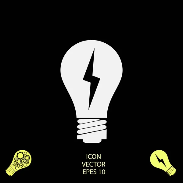 Иконка Вектора Лампочки Вектор Лучший Плоский Иконка Eps — стоковый вектор