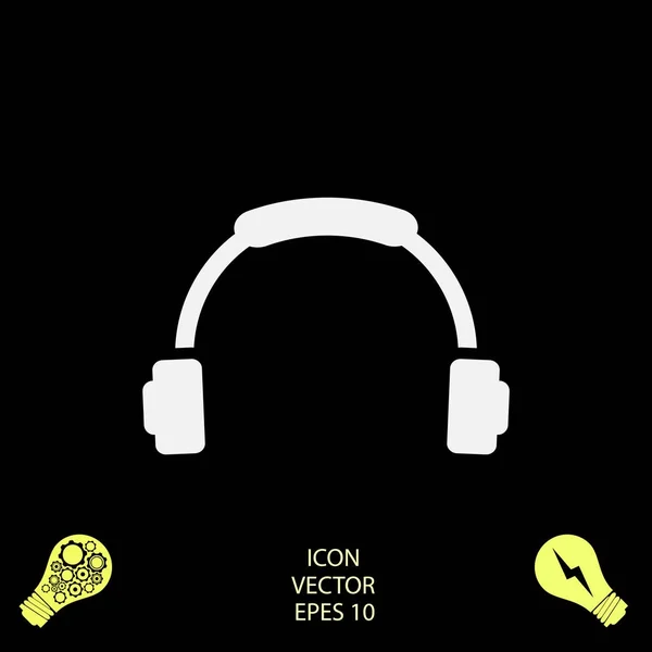 Headphone Icon Vector Best Flat Icon Eps — Stock Vector