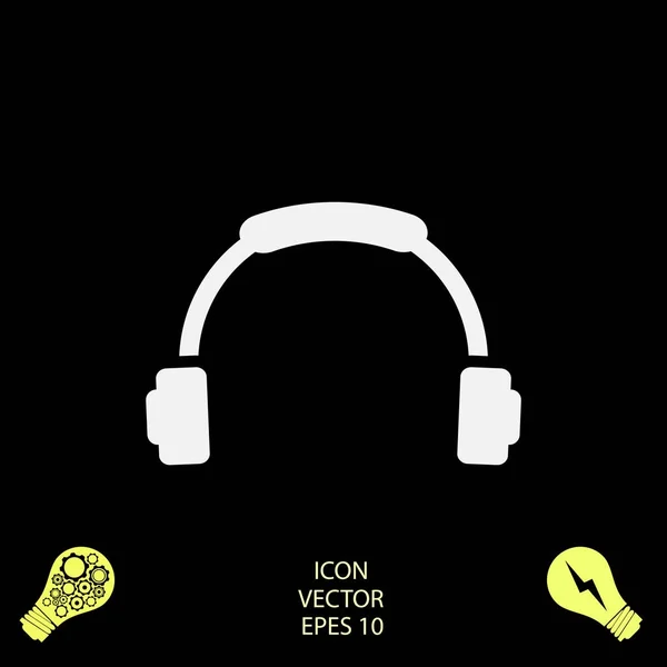 Icono Auriculares Vector Mejor Icono Plano Eps — Vector de stock