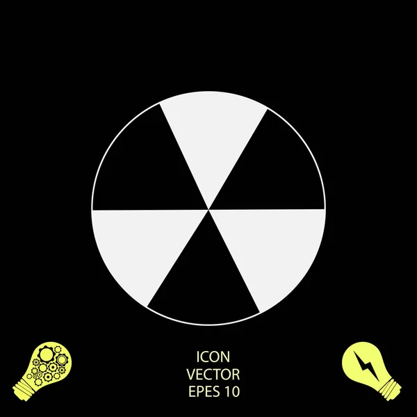 Signe Radioactif Pulvérisé Sur Canon Métal Icône Vecteur Meilleure Icône — Image vectorielle