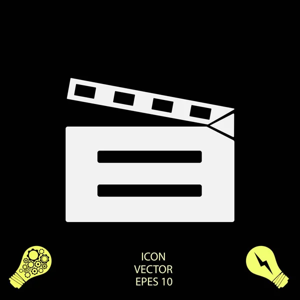 Иконка Видео Вектор Лучший Плоский Значок Eps — стоковый вектор
