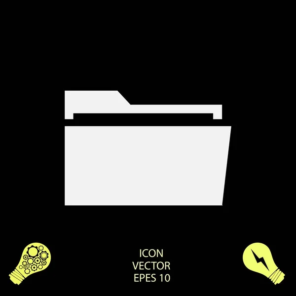 Icône Signe Dossier Illustration Vectorielle — Image vectorielle