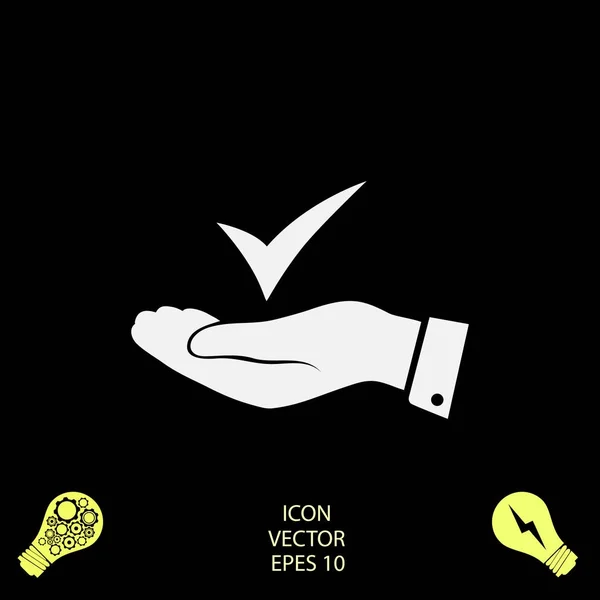 Icon Bestätigen Vektor Bestes Flaches Icon Eps — Stockvektor