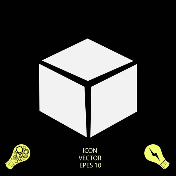Icône Signe Cube Illustration Vectorielle — Image vectorielle
