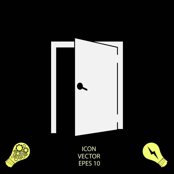 Иконка Двери Вектор Лучший Плоский Значок Eps — стоковый вектор