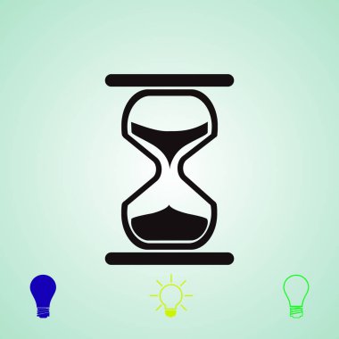 kum saati vektör simgesi, vektör en iyi düz simgesini Eps