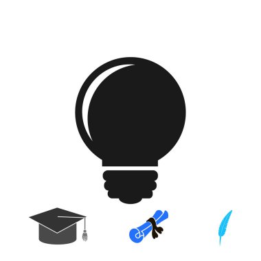 Ampul vektör simgesi, vektör en iyi düz simgesini Eps