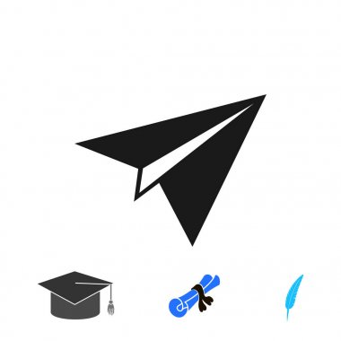 uçak vektör simgesi, vektör en iyi düz simgesi, Ep