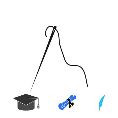 iğne kutsal kişilerin resmi, vektör en iyi düz simgesini Eps