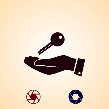 Ekibimizi elinde, vektör en iyi düz simgesini Eps anahtar simgesi