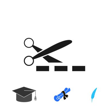 makas kutsal kişilerin resmi, vektör en iyi düz simgesini Eps