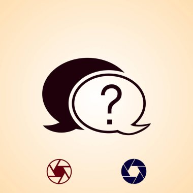 Sohbet, soru simgesi, vektör en iyi düz simgesini Eps