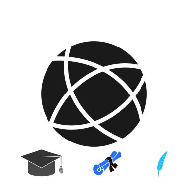 Küresel teknoloji vektör simgesi, vektör en iyi düz simgesini Eps