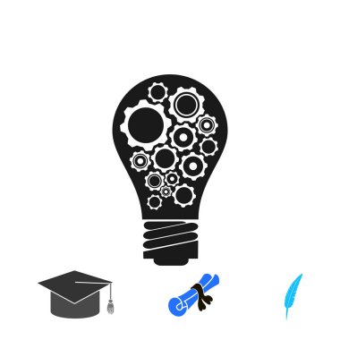 ışık - ampul simgesi, vektör en iyi düz simgesini Eps 10