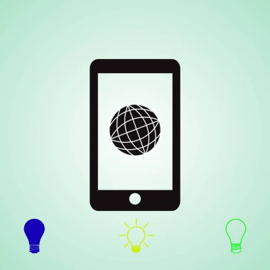 Smartphone kutsal kişilerin resmi, vektör en iyi düz simgesini Eps