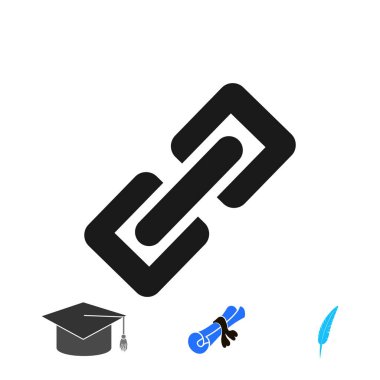 Bağlantı tek simge, vektör en iyi düz simgesini Eps