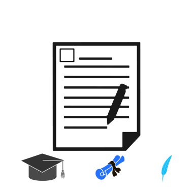 Offise belge simgesi, vektör en iyi düz simgesini Eps