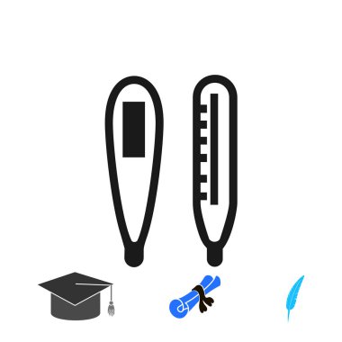 termometre vektör simgesi, vektör en iyi düz simgesini Eps